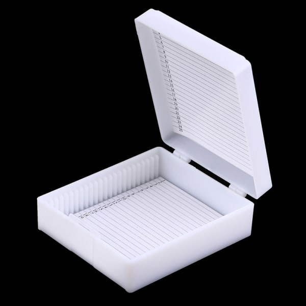 IC Plastmikroskop Glasslideboks 25 stk Biologiske Skliver Stor ONE SIZE