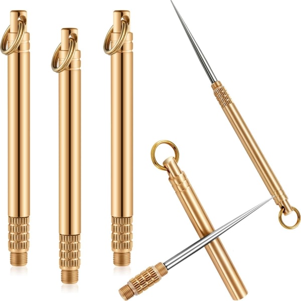 IC 3-pack Bärbar Titan Tandpetare Ficktandpetare Metall