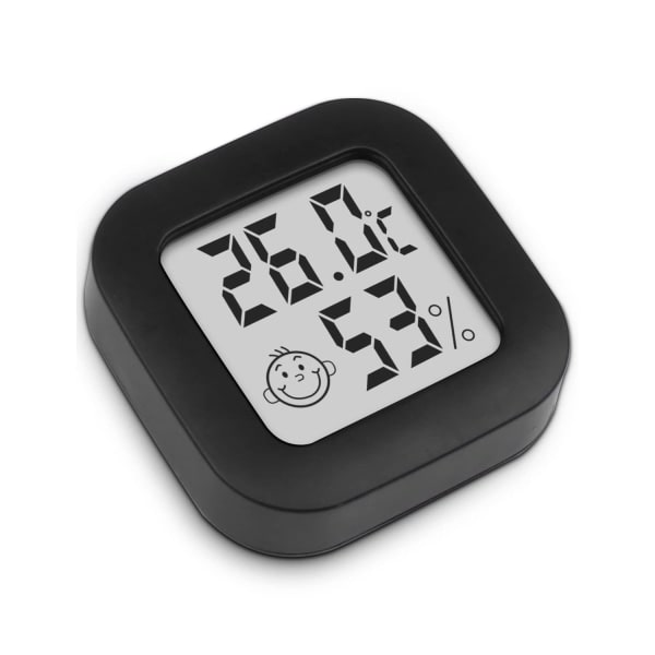 IC Mini Højpræcision Digital Indendørs Hygrometertermometer, Temperaturmonitor og Luftfugtighedsmåler, Termohygrometer Komfortniveauindikator (4,3 cm*4.
