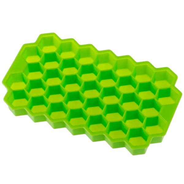IC 37 kuber Hem Honeycomb Form Silikon Isbitstråg Form Stora Grön