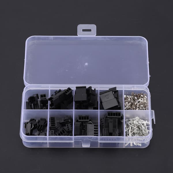 200 STK SM Stikforbindelse 2/3/4/5PIN Han Hun Ledning Jumper Pin Header Konnektor Hus Kit, DUBUNS