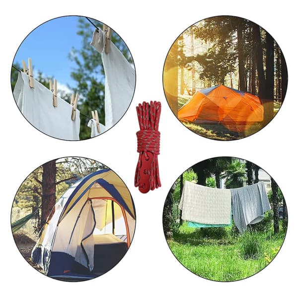 IC Reflekterende barduner med bardunstrammer, paracordreb med Packof6