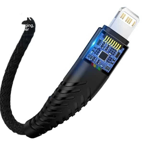 USB-kabel for iPhone 11 12 13 14 Pro X XS Max 6 7 8 Plus SE Apple iPad Hurtigladekabel Original Mobillader Datakabel 3m Rød