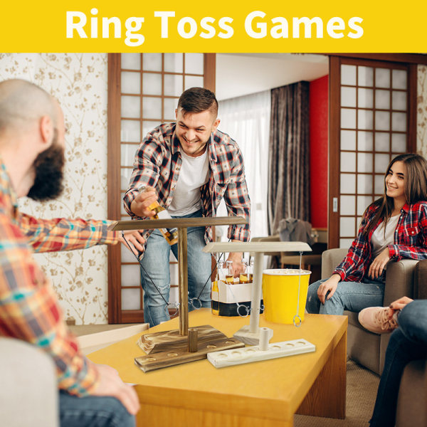 IC Ring Throw Hook Spel Trä Kast Ring Toy