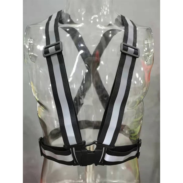 IC Refleksvest, Refleksbælte, Refleksvest Strap - Sort