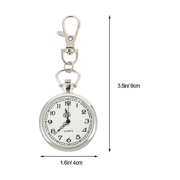 1. praktisk sjuksköterska klokke Fashion Quartz Watch Bärbar hängande klokke（9X4cm，Vit） IC