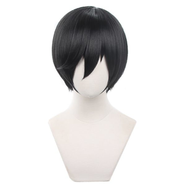IC Anime Blue Lock ITOSHIRIN Cosplay Paryk Syntetisk 32cm Sort Hår
