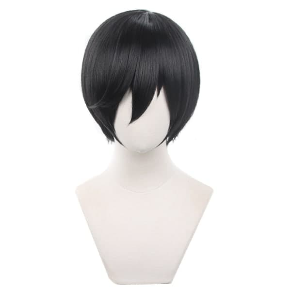 IC Anime Blue Lock ITOSHIRIN Cosplay Peruk Syntetiskt 32cm svart hår
