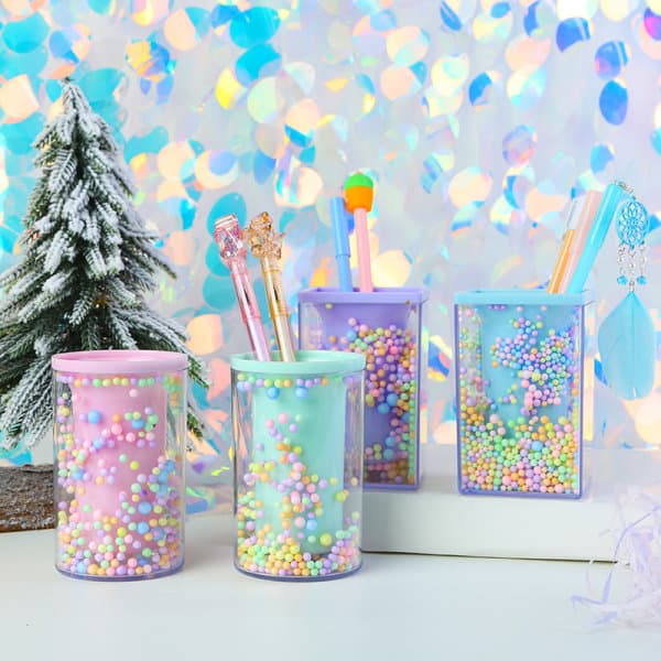 IC Dreamy Lovely Foam Ball Pen Holdare e Desk Organizer Brevpapper E