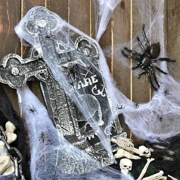 Halloween 200g Teko-hämähäkinseitit sisä- ja ulkokoristeluun, joustava