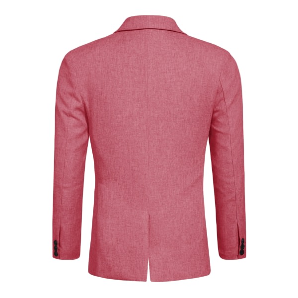 Casual kavajer for män 1-knapps slim fit kostymjackor eller rosa L