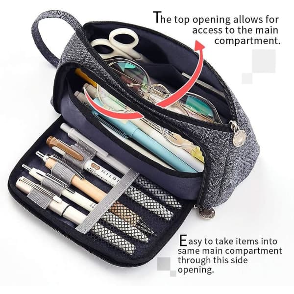 IC Penneetui Kapacitet Penneetui Case Holdbar Canvas Organizer