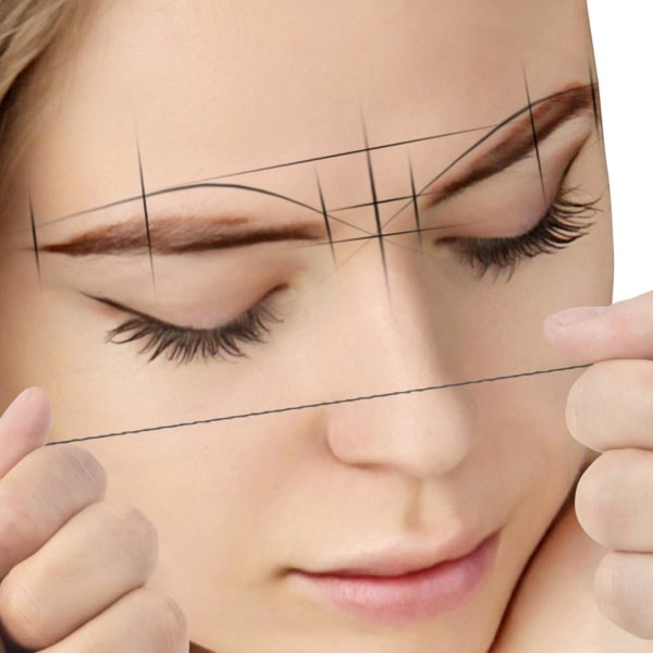 Pre-Inked Mapping String Eyebrow Marker Brodery Linjal med in black 16 g