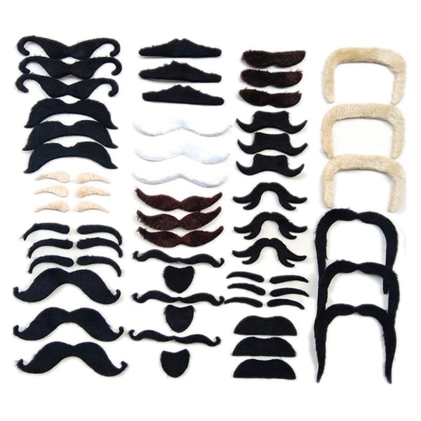 IC Mustasch självhäftande 48 falska skägg för att limma Schnauzer Fake 48pcs
