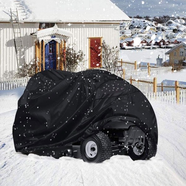 Skydd för åkgräsklippare - Passar däck upp till 54\" - Heavy Duty 210D Polyester Oxford - Svart - XL (183*137*117CM)