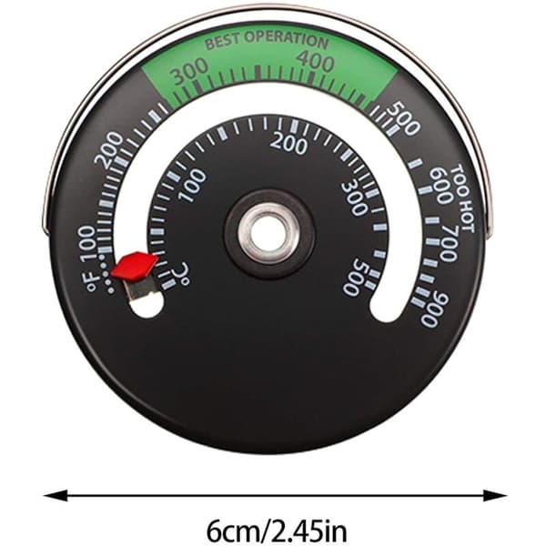Peis Termometer, Magnetisk Ovn Termometer, Peis Ovnsrør Termometer, Termometer for Skorstein, Ved, Peis, Ovn