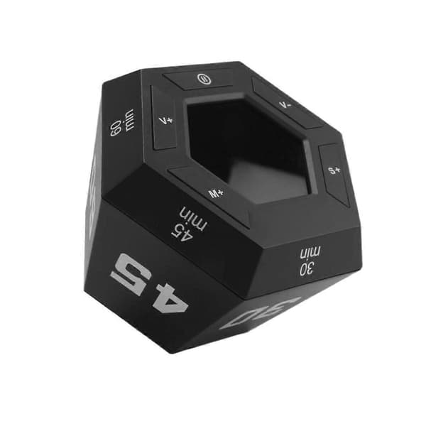 Pomodoro Timer, Produktivitets-timer, 3, 5, 15, 30, 45, 60 Minutters Forhåndsinnstilt Smart Nedtellingstimer, Time-Ma