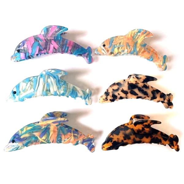 IC Dolphin Hiuskynsi Acetat Hiusklipsit ja Claw Clip Suosittu H 01