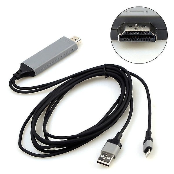 IC For iPhone iPad Skjerm TV Lightning til HDMI-kabel HD-adapter