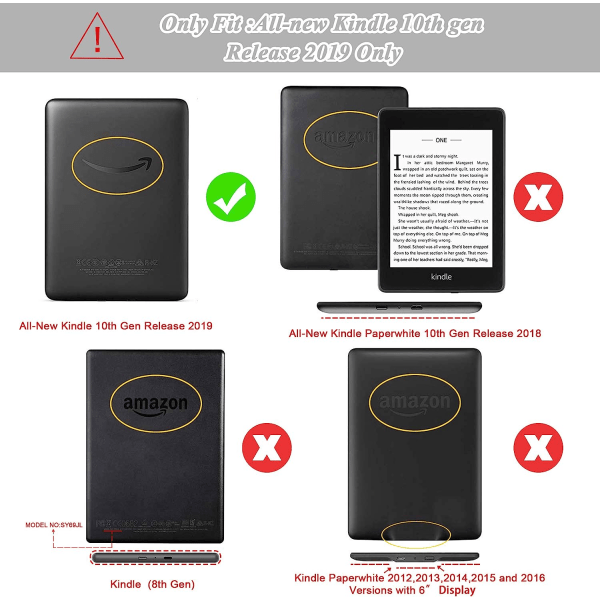 IC Case for helt ny Kindle 2019 Slim Cover med Auto Sleep/Wake-funktion Målat case(10:e generationen 2019) - Träd