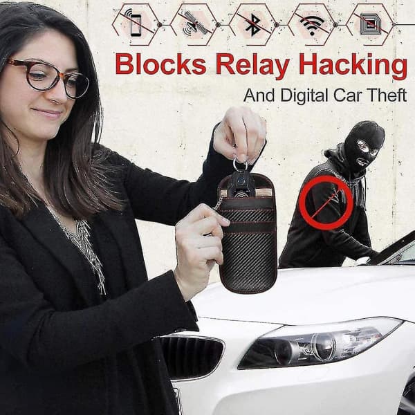 Bilnøglebeskyttelse Keyless Cover 2-pak Skyddsnyckelpåse Case Case Bilnøgle Safea IC
