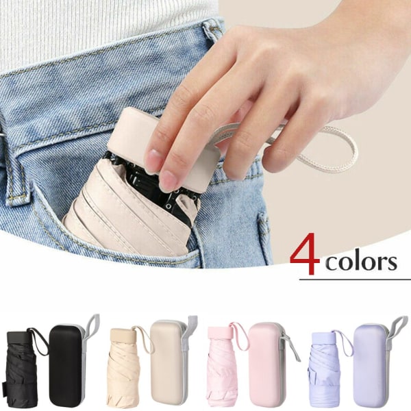 Foldbar Ultra Let Mini Paraply SORT black