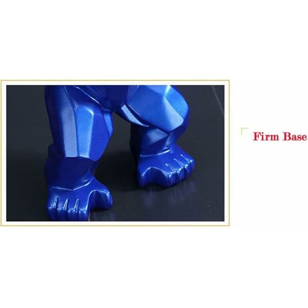 Blå Gorilla Statue 20CM Resin King Kong Figur for Stue Kontor Dekor Moderne Kunst