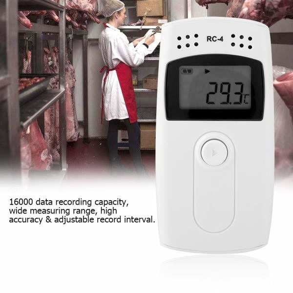 IC Temperaturdatalogger, RC-4 temperaturlogger, USB Digital Temp Recorder, Laboratorietermometer med høj præcision, Recorder