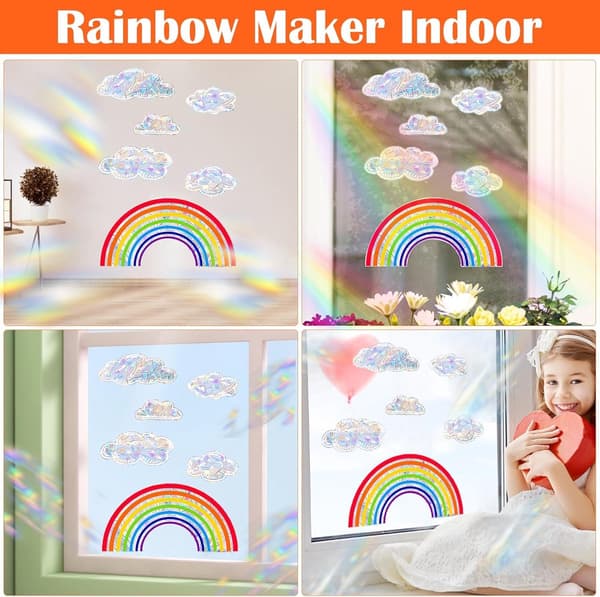 Window Decorations - Home Decor - Window Decoration - Rainbow Window Clings - Window Film - Home Glass Window - Static