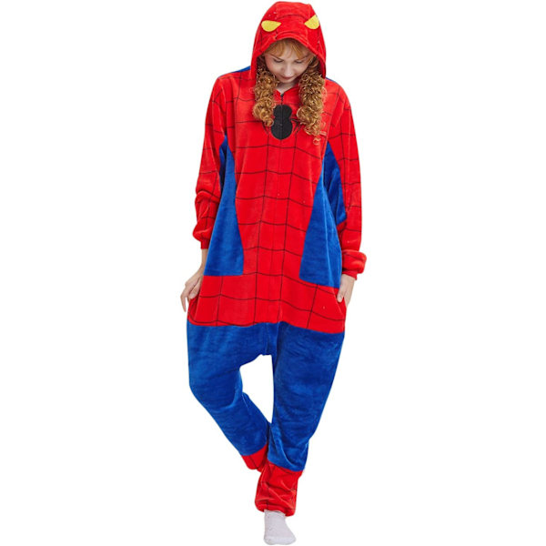 Naisten onesiet, Aikuisten miesten onesiet, Pyjama-onesiet, Yksisarvinen, Flanellipyjamat, Eläinonesiet, 3D-huppupijamat, Halloween, Joulupukut Spiderman XL