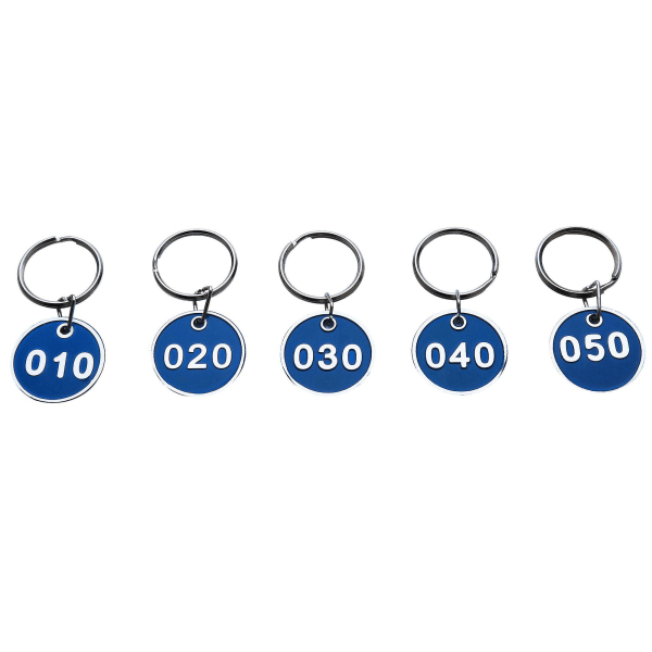 1-100 Nummererede Nøgleringe Nummer Tags Skab Gym Nøgleringe Graverede Numre med Nøgleringe Nøglering Aluminium Numbers Tag 1 til 100 IC