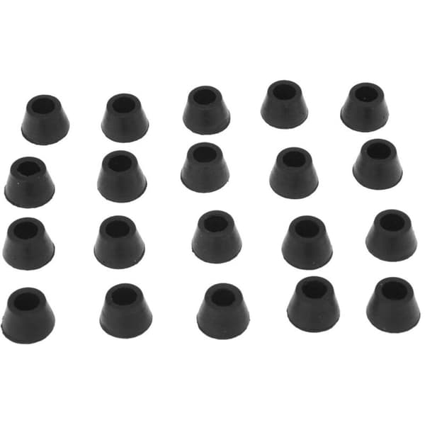 40 stk. sorte møbelbenshætter i gummi, 16 mm diameter til stol, sofa, bord