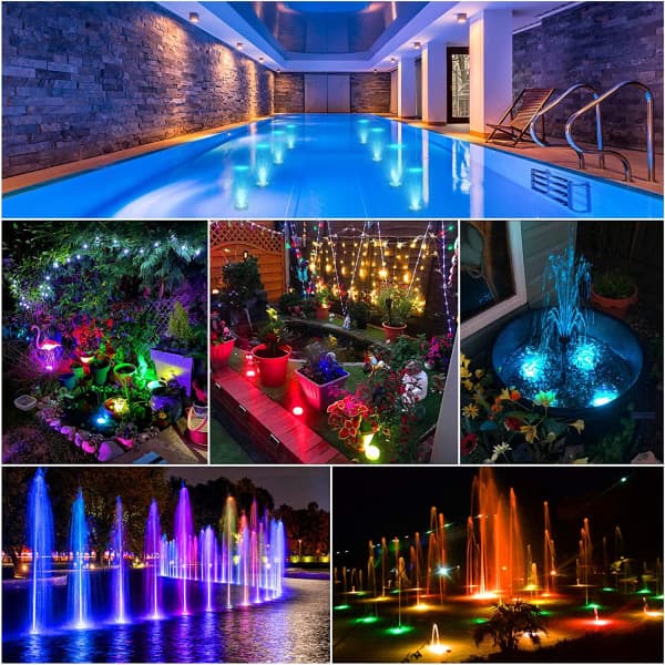 IC NOE Neddykkede LED-lys, Multicolor RGB 10 LED-lys