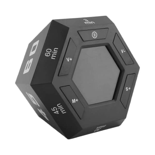 Pomodoro Timer, Produktivitets-timer, 3, 5, 15, 30, 45, 60 Minutters Forhåndsinnstilt Smart Nedtellingstimer, Time-Ma
