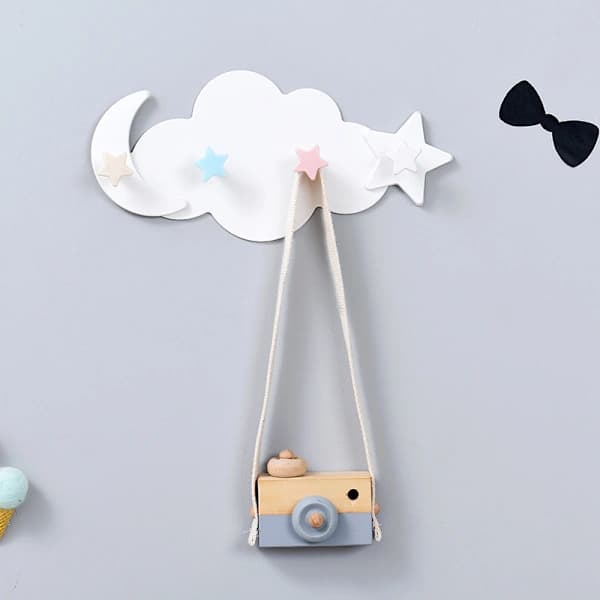 1st 3/4 Wall Hooks Hanging Hook Cloud Hanger Kids Children's Room Decor