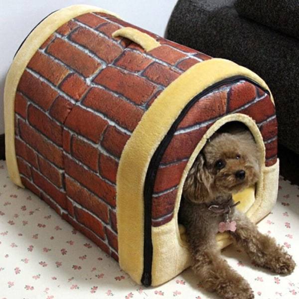 IC Hundebædd Kattebædd Hundehule Hundehus Bærbar Udendørs/Indendørs Retro-Vægfliser
