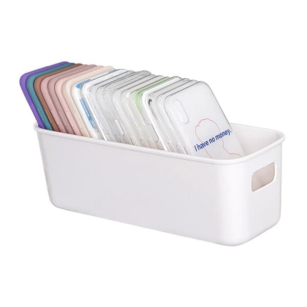 IC Desktop Telefon Etui Opbevaringsboks Ins Multifunktionel Cosme Hvid