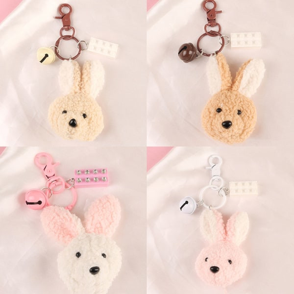 IC e Big Eared Plush Keychain Bunny Pendant Nyckelring Bilväska Char A