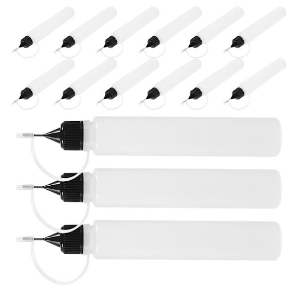 15 Pieces Needle Tip Glue Press Bottle - 30ml Precision Tip Applicator Bottles 2x 2x