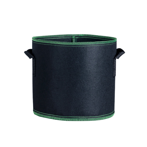 IC 5 Plantesække, Non-Woven Træplantningssække til dyrkning af planter (sorte og grønne kanter, ingen bærende (1 gallon) Φ18*15)