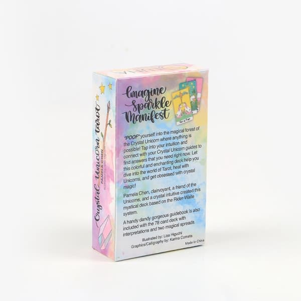 78st 10*6cm Ny Tarot Crystal Unicorn Tarot brädspel divinat