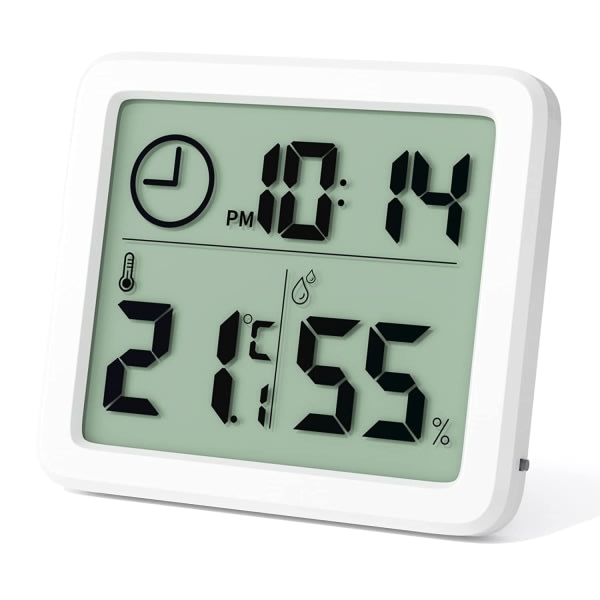 IC Digital termometer/hygrometer Stor 3,2” LCD-skjerm