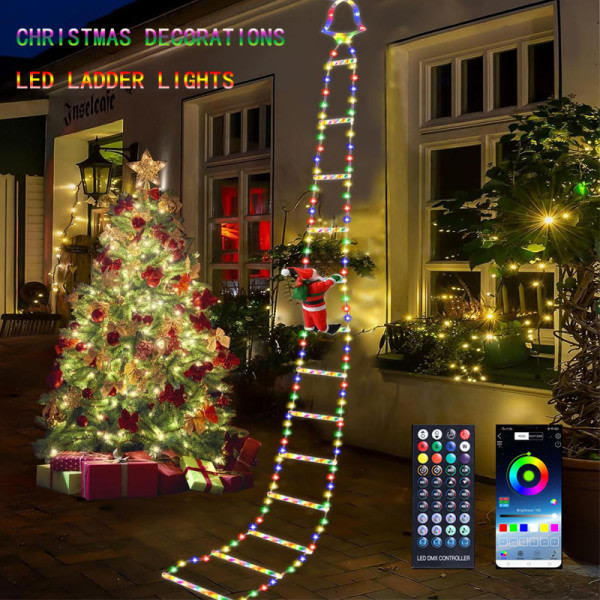 Jultomtens stegbelysning med fjerntilsluttet USB-julslys