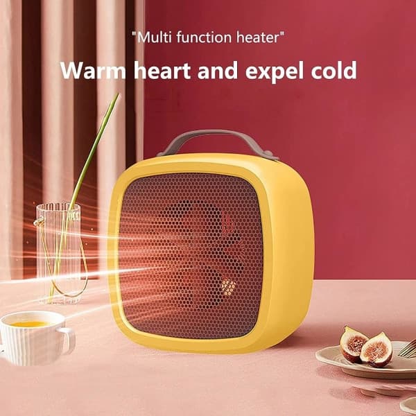 Rumvarmer, batteridrevet kompakt elektrisk miniventilator til vinter