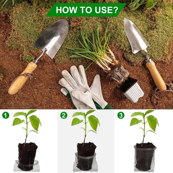 6-pack Mullvadssäker Planteringskorg, 35 cm Mullvadskorg, Rostfritt Stål, Skyddar Växtrötter, Blommor, Grönsaker