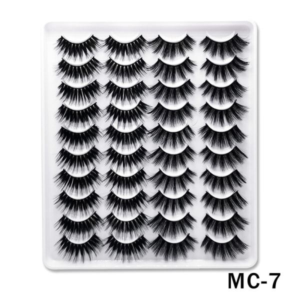 IC Lösögonfransar Faux Mink Fransar 20 Par Lång Dramatisk Fluffig Volym Naturliga Falska Ögonfransar Värdepaket MC-7