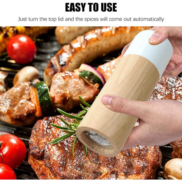 IC Ekträ Salt- och Pepparkvarn Set med Justerbar Keramisk Kvarn 6,5 tum
