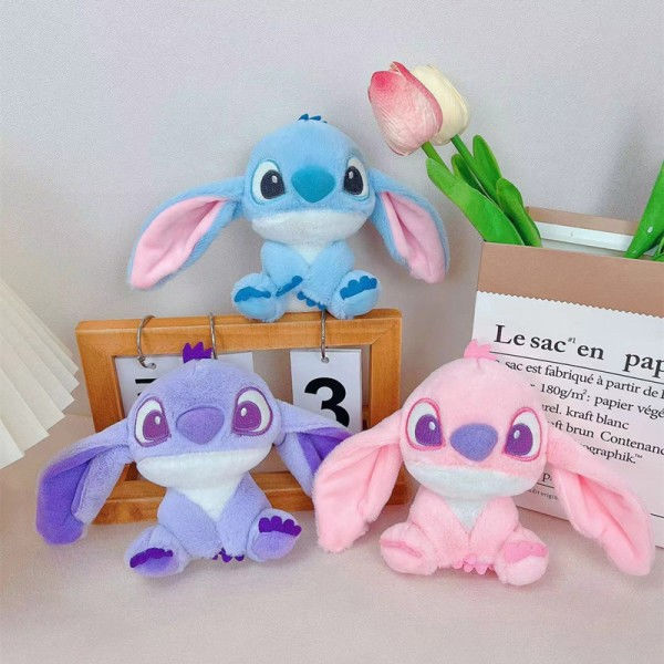 IC Piirretty Stitch-pehmolelu avaimenperä laukku riipus pehmolelut koti Violetti