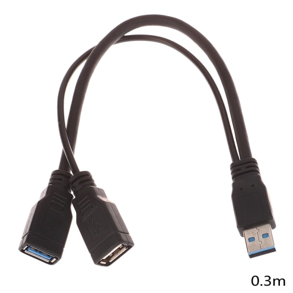 IC Ny USB 3.0 A-hann til 2-port Data Hub Power Ex