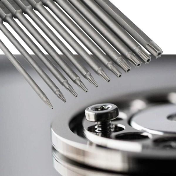 IC Sæt med 11 ekstra lange (100 mm) og magnetiske sekskantede Torx-bits - Elektrisk skruetrækker